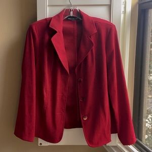 Small red blazer from Briggs New York with shoulder pads